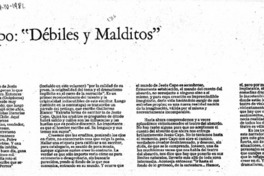 Jesús Capo: "débiles y malditos" Jesús Capo: "débiles y malditos"