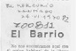 El barrio El barrio