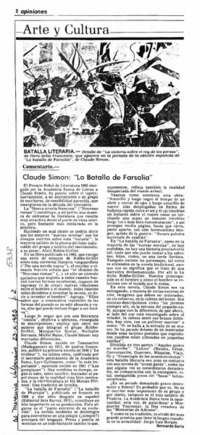 Claude Simon, "La Batalla de Farsalia" Claude Simon, "La Batalla de Farsalia"