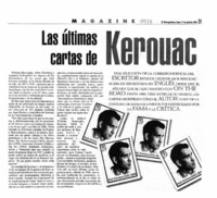 Las últimas cartas de Kerouac. Las últimas cartas de Kerouac.