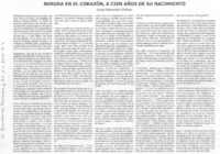 Neruda en el corazón, a cien años de su nacimiento Neruda en el corazón, a cien años de su nacimiento