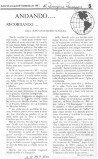 Hace ocho años murió el poeta -- Hace ocho años murió el poeta --