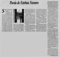 Poesía de Esteban Navarro Poesía de Esteban Navarro
