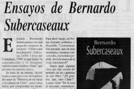 Ensayos de Bernardo Subercaseaux Ensayos de Bernardo Subercaseaux