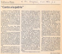 "Canto a la patria" "Canto a la patria"
