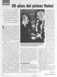 60 años del primer Nobel 60 años del primer Nobel