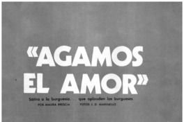 "Agamos el amor" "Agamos el amor"