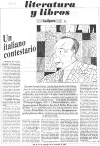 Un Italiano contestario. Un Italiano contestario.