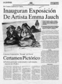 Inauguran exposición de artista Emma Jauch Inauguran exposición de artista Emma Jauch