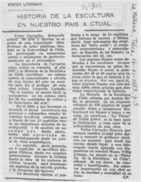 Historia de la escultura en nuestro país actual Historia de la escultura en nuestro país actual