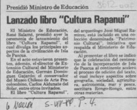 Lanzado libro "Cultura Rapanui" Lanzado libro "Cultura Rapanui"