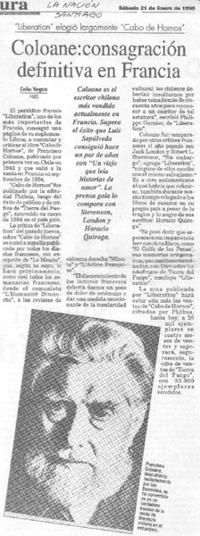Coloane, consagración definitiva en Francia Coloane, consagración definitiva en Francia