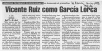 Vicente Ruiz como García Lorca Vicente Ruiz como García Lorca