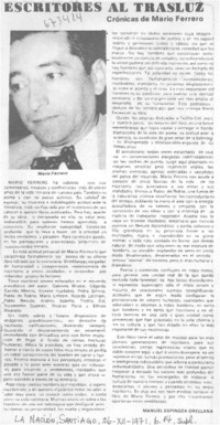 Escritores al trasluz Escritores al trasluz