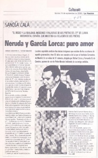 Neruda y García Lorca: puro amor Neruda y García Lorca: puro amor
