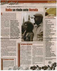 Italia se rinde ante Neruda. Italia se rinde ante Neruda.