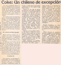 Coke : Un chileno de excepción Coke : Un chileno de excepción