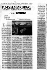 Funes el memorioso: la poética de la memoria en Borges Funes el memorioso: la poética de la memoria en Borges