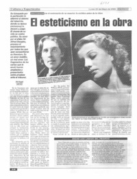 El esteticismo en la obra de Wilde El esteticismo en la obra de Wilde