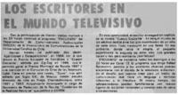 Los escritores en el mundo televisivo. Los escritores en el mundo televisivo.