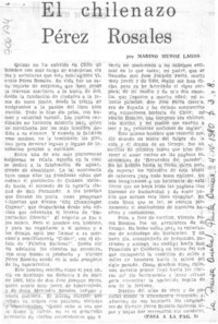 El chilenazo Pérez Rosales El chilenazo Pérez Rosales