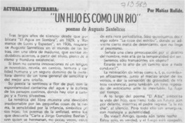 "Un hijo es como un río" "Un hijo es como un río"