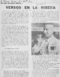 Versos en la ribera. Versos en la ribera.