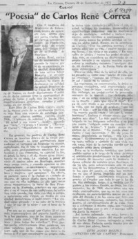 Poesía" de Carlos René Correa Poesía" de Carlos René Correa