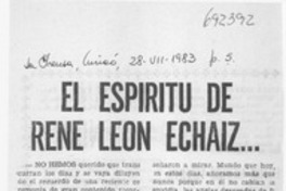 El Espíritu de René León Echaiz-- El Espíritu de René León Echaiz--