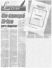Un canapé lírico Un canapé lírico