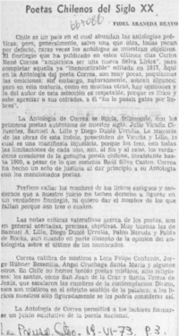Poetas chilenos del siglo XX Poetas chilenos del siglo XX