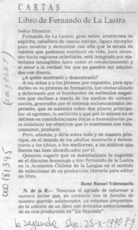 Libro de Fernando de la Lastra Libro de Fernando de la Lastra