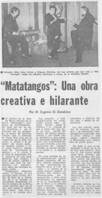 Matatangos": una obra creativa e hilarante Matatangos": una obra creativa e hilarante