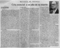 Cela esencial: a un año de su muerte Cela esencial: a un año de su muerte