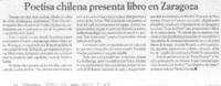Poetisa chilena presenta libro en Zaragoza Poetisa chilena presenta libro en Zaragoza