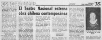 El Teatro nacional estrena obra chilena contemporánea. El Teatro nacional estrena obra chilena contemporánea.