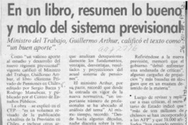 En un libro, resumen lo bueno y malo del sistema previsional En un libro, resumen lo bueno y malo del sistema previsional