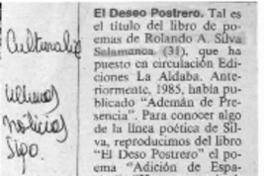 El Deseo postrero El Deseo postrero