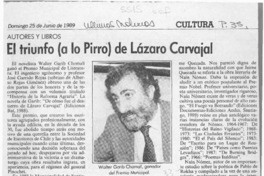 El triunfo (a lo pirro) de Lázaro Carvajal El triunfo (a lo pirro) de Lázaro Carvajal