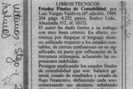 Estados finales de contabilidad Estados finales de contabilidad
