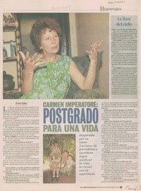 Carmen Imperatore, postgrado para una vida Carmen Imperatore, postgrado para una vida