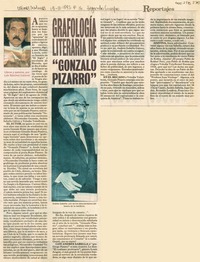 Grafología literaria de "Gonzalo Pizarro" Grafología literaria de "Gonzalo Pizarro"