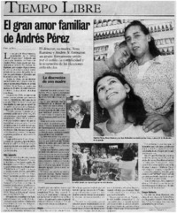 El gran amor familiar de Andrés Pérez El gran amor familiar de Andrés Pérez
