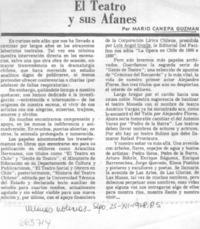 El teatro y sus afanes El teatro y sus afanes