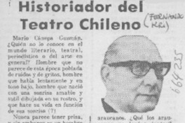 Historiador del teatro chileno Historiador del teatro chileno