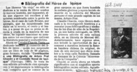 Bibliografía del héroe de Iquique. Bibliografía del héroe de Iquique.