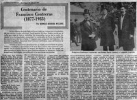 Centenario de Francisco Contreras (1877-1933) Centenario de Francisco Contreras (1877-1933)