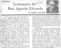 Centenario de Don Agustìn Edwards Centenario de Don Agustìn Edwards