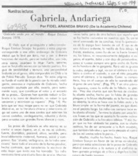 Gabriela, andariega Gabriela, andariega