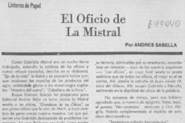 El oficio de la Mistral El oficio de la Mistral